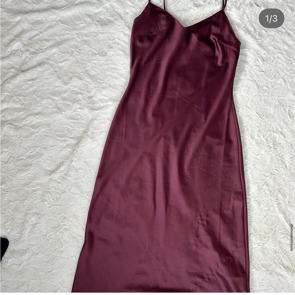 Maroon slip dress
